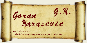 Goran Marašević vizit kartica